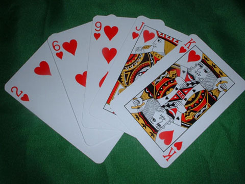 high card flush texas hold